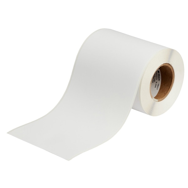 Repositionable Vinyl Labels 4 in W x 50 ft L White